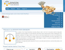 Tablet Screenshot of binsonpawnbrokers.com